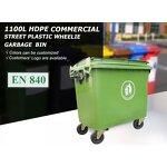 Garbage Bin Supplier - 660L/1110L Plastic Containerized
