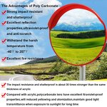 Convex Mirror Manufacturer - PC Black Blue Parking Safety