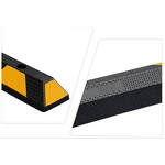 Wheel Stopper Manufacturer - 1650mm Black Yellow Rubber Ramp