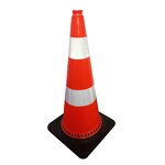 Traffic Cone Manufacturer - 75cm Orange Red PVC with Rubber Base