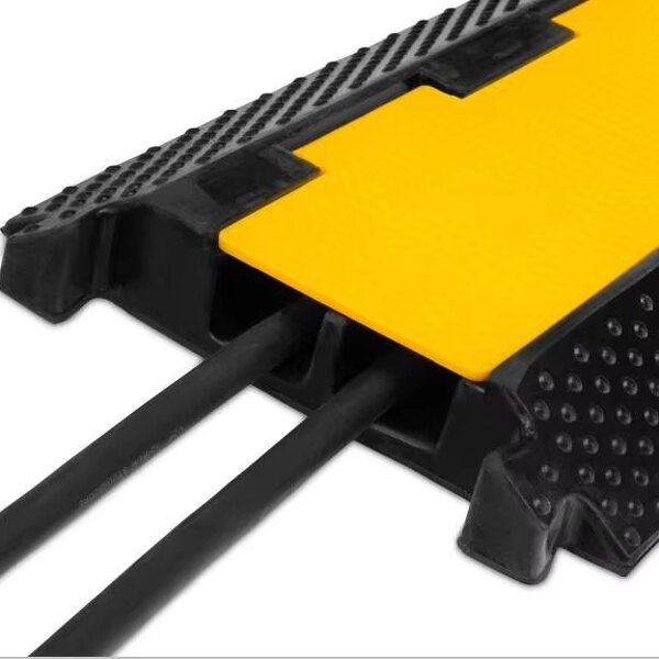 Cable Protector Manufacturer - 2 Channel Rubber Safety Bridge