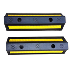 Parking Stopper Supplier - 485mm Black Yellow Rubber Car Park