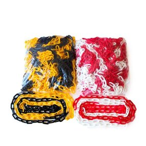 Plastic Chain Manufacturer - Highway Red White 6mm Colored