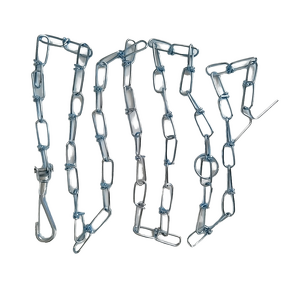 Double Loop Dog Collar Chain Factory - 6FT Stainless Steel 30# Galvanized Finish