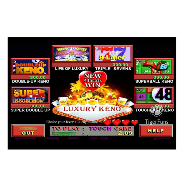 Game Board Supplier - 4 Heart Texas Luxury KENO 6in1