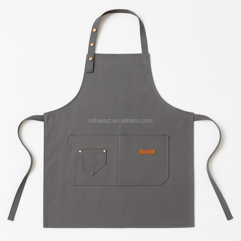 Adjustable Apron Manufacturer - Dark Green Triple Snap Café