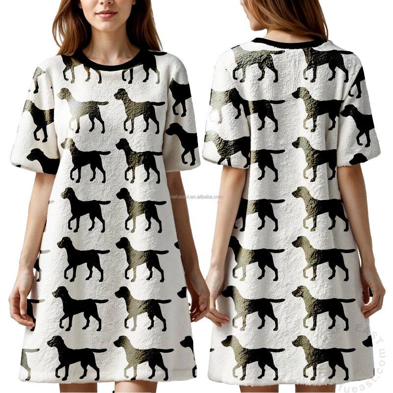 Fleece Night Dress Supplier - Lounge Wear Fleece Cats