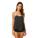 Satin Pajamas Set Factory - Two-Piece Home Set Solid