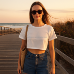 Ultra-Cropped T-Shirt Factory - Silk-Feel Polyester Sublimation