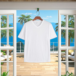 V Neck T Shirt Factory - Sublimation Blank Cotton-Feel