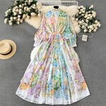 Long Slim-Fit Dress Supplier - Women's Lantern Sleeves