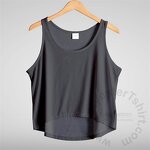 Crop Tank Top Factory - Heather Grey Sublimation Sleeveless