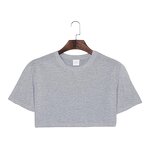 Cropped Tops Supplier - Blank Short Sleeves Soft Polyester