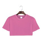 Cropped Tops Supplier - Blank Short Sleeves Soft Polyester