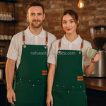 Adjustable Apron Supplier - Coffee Triple Snap Café