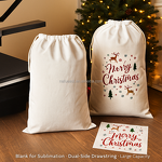 Drawstring Gift Bag Manufacturer - Large Christmas Dual Side