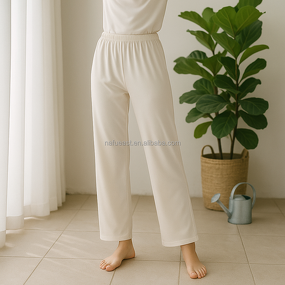 Pajama Pants Supplier - Poly Spandex Elastic Waist Lounge