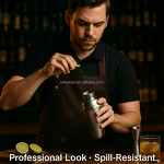 Adjustable Apron Supplier - Beige Triple Snap Restaurant