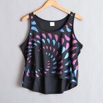 Crop Tank Top Factory - Heather Grey Sublimation Sleeveless