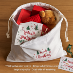 Drawstring Gift Bag Manufacturer - Large Christmas Dual Side
