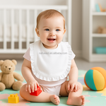 Ruffle Bib Supplier - Cotton Polyester for Sublimation DTF