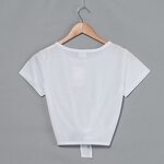 Crop Top T-Shirt Manufacturer - Sublimation Knot Front Cuffed