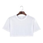 Cropped Tops Supplier - Blank Short Sleeves Soft Polyester