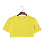 Cropped Tops Supplier - Blank Short Sleeves Soft Polyester