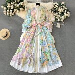 Long Slim-Fit Dress Supplier - Women's Lantern Sleeves