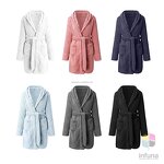 Women's Bathrobe Factory - Pink 100% Polyester Shaggy