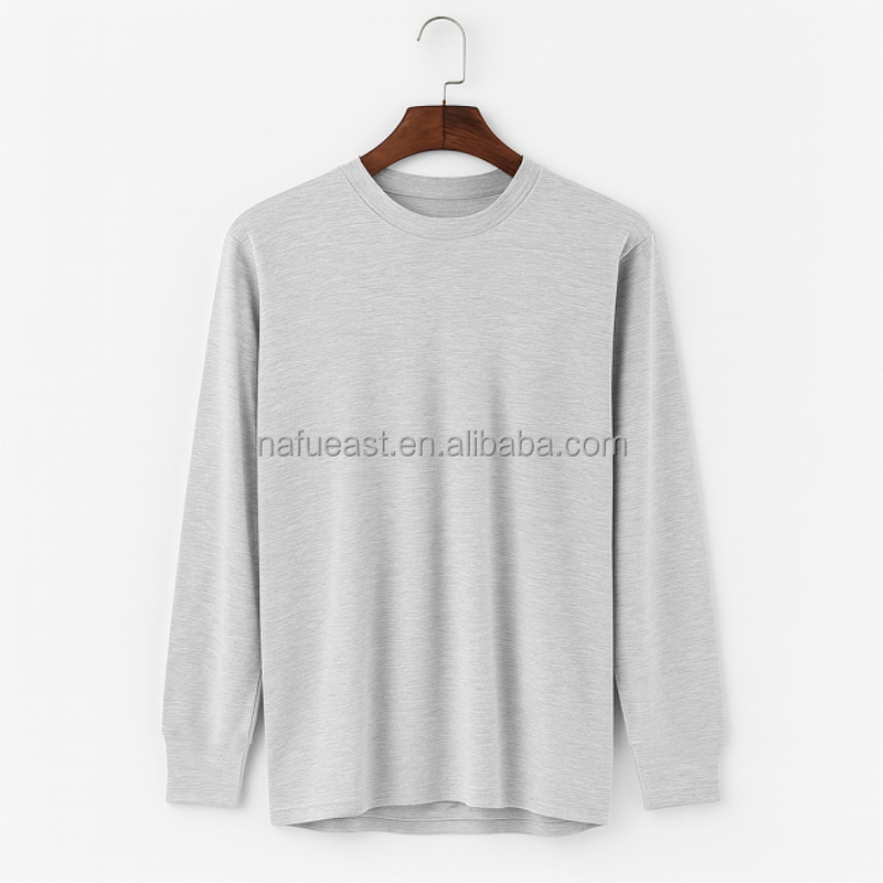 Men's T-Shirt Manufacturer - Gray Polyester Basic Wholesale