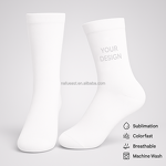 Crew Socks Supplier - Sublimation Blank White 39-44 EU