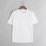 V Neck T Shirt Factory - Sublimation Blank Cotton-Feel