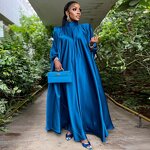 Polyester Abaya Factory - Elegant Bat Sleeves Gradient