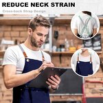 Waterproof Canvas Apron Factory - 2 Pockets Adjustable Webbed Custom Logo