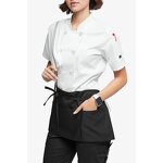 Cotton Half Server Apron Manufacturer - Custom Black Polyester 3 Pocket Waist