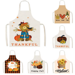 Thanksgiving Apron Factory - Hot Sale Polyester Jute Pumpkin Pattern Festival