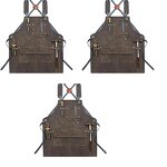 Work Apron Supplier - Durable Heavy Duty Canvas Adjustable Cross-Back Straps