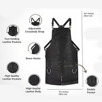 PU Leather Barber Aprons Factory - Professional for Men Woman Chef BBQ Kitchen