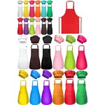 Cooking Apron Set Factory - Polyester with Pocket Cotton Children Painting Adjustable