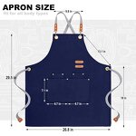 Waterproof Canvas Apron Factory - 2 Pockets Adjustable Webbed Custom Logo