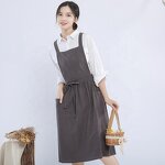 Korean Chef Apron Factory - Cooking Gardening Painting Cleaning Pinafore Pleated