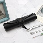 Tool Roll up Bags Manufacturer - Wholesale Brown PU Leather Strap Portable Carry