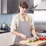 Cotton Linen Striped Apron Supplier - Home Cooking Restaurant Kitchen Baked Nail