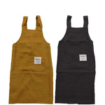 Japanese Cotton Linen Apron Factory - Floral Art Milk Tea Shop Coffee Shop Work