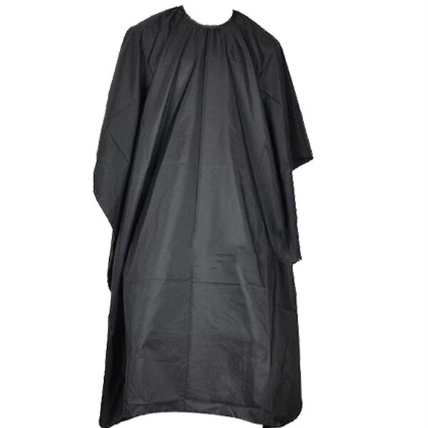 Salon Barber Cape Supplier - Factory Price OEM Custom Logo Black Polyester