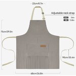Cotton Linen Striped Apron Supplier - Home Cooking Restaurant Kitchen Baked Nail