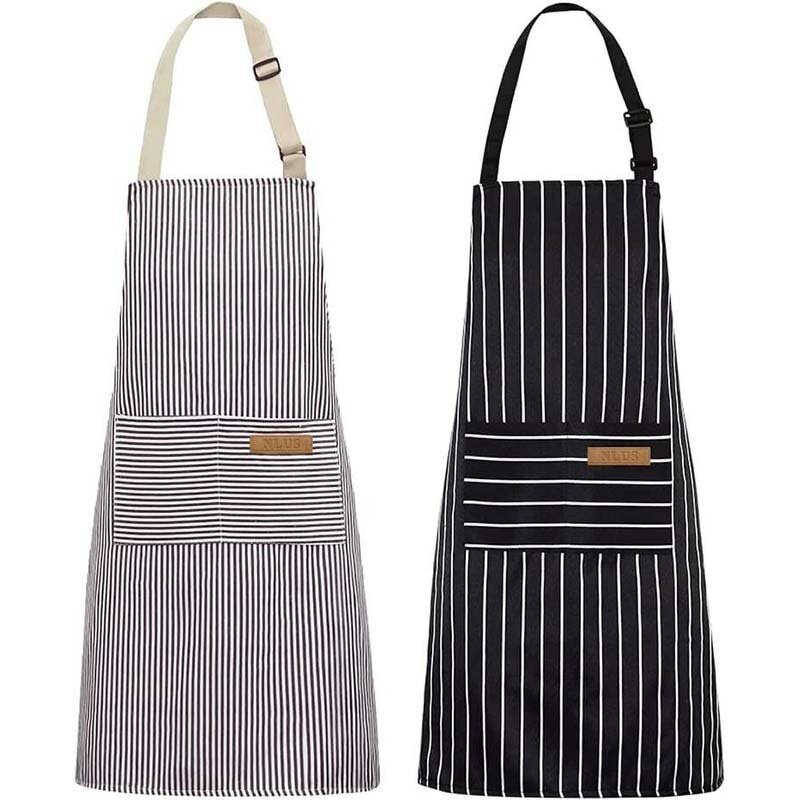 Cotton Linen Striped Apron Supplier - Home Cooking Restaurant Kitchen Baked Nail