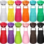 Chef Apron Set Factory - Logo Custom Children Cheap Adjustable Polyester Cooking