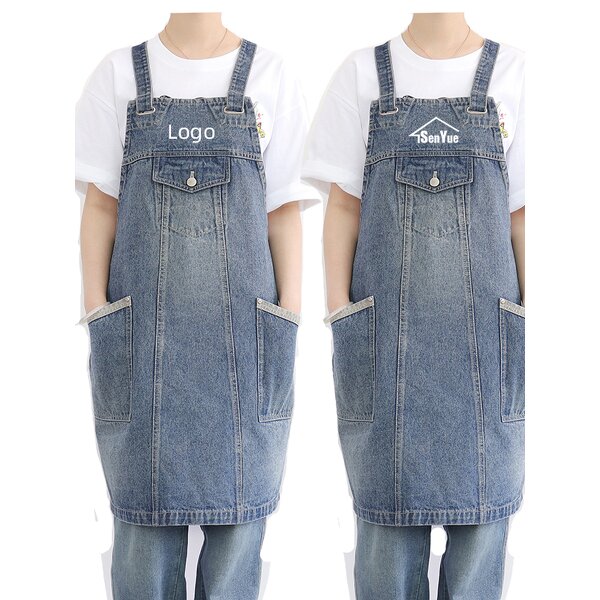 Cotton Denim Apron Manufacturer - Stain Proof Household Pinafore Kitchen Work